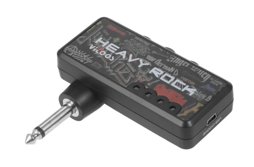 KTX-153939 Portable Mini Earphone Amplifier for Electric Guitar with Distortion Effect - Rechargeable Battery, USB Cable Included