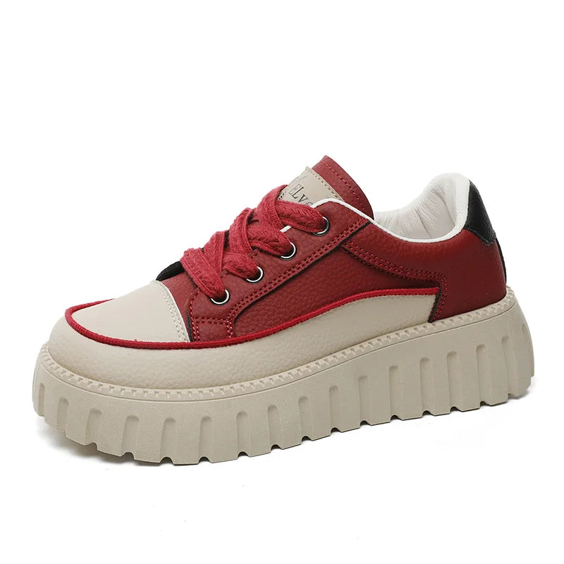 KTX-605971 XQ5858 New Women's Loafers Solid Color Sports Casual Shoes for Summer Breathable Increase Thick Sole Versatile Board Shoes for