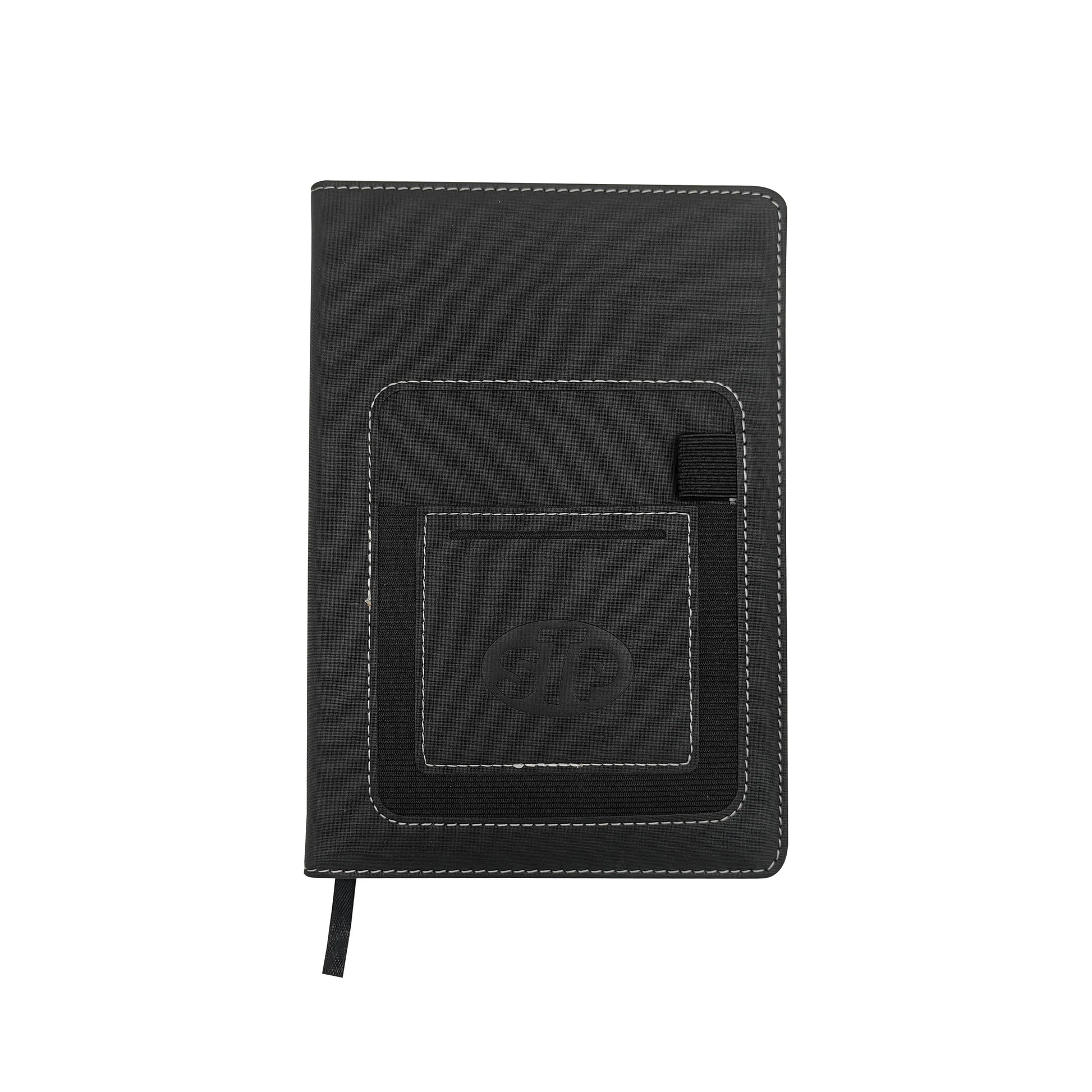 KTX-064467 Classic Solid Colour A5 Portable PU Notebook with Logo Journal and Writing Diary