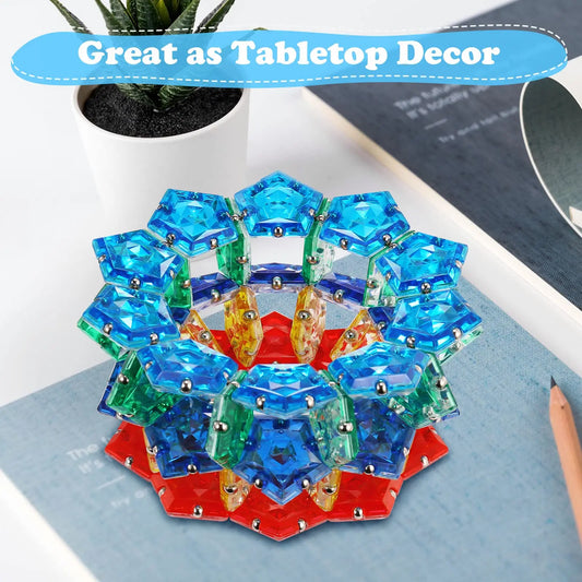 KTX-739475 12 Piece Magnetic Fidget Sphere Set - Engaging Pentagonal Magnets for Creative Play and Stress Relief