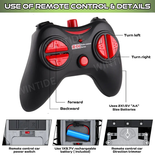 KTX-558675 High-Speed 4WD RC Drift Truck with Colorful PVC Shell - Remote Control Racing Electric Car for All Ages