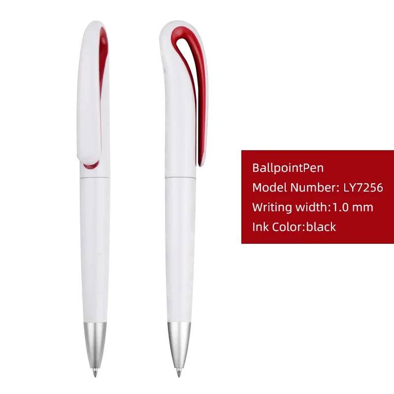 KTX-110739 Custom Plastic Ballpoint Pen with Logo, Twist Action, 1.0mm Black Ink, Lightweight Design