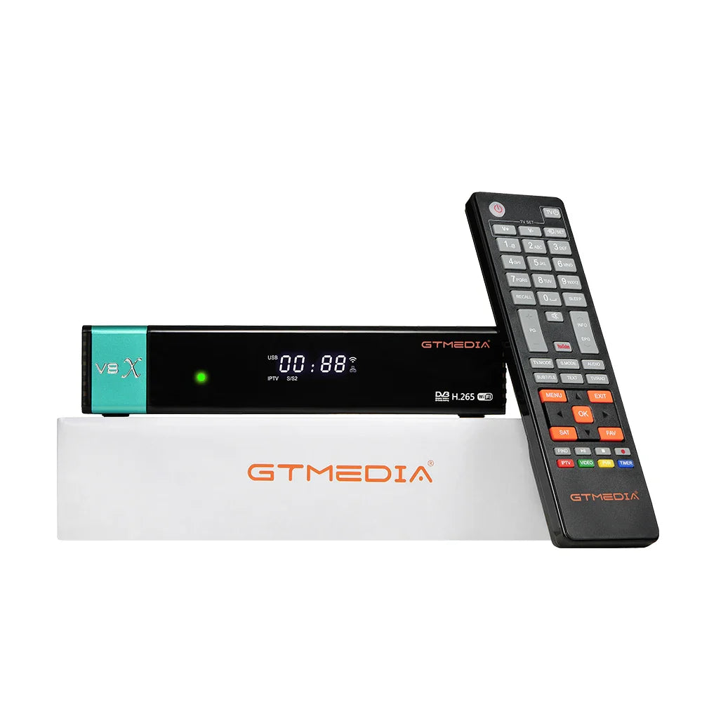 KTX-778835 GTMEDIA V8X Satellite Receiver - DVB-S/S2/S2X, CA Card Slot, Multi-Stream HEVC Support