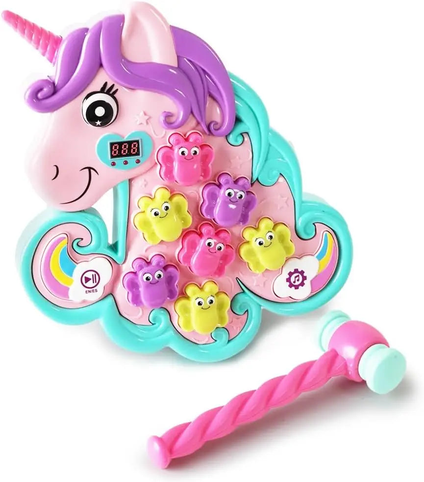 KTX-820819 Interactive Unicorn Hammer Mole Game for Kids Ages 5-13 - Educational Fun and Engagement