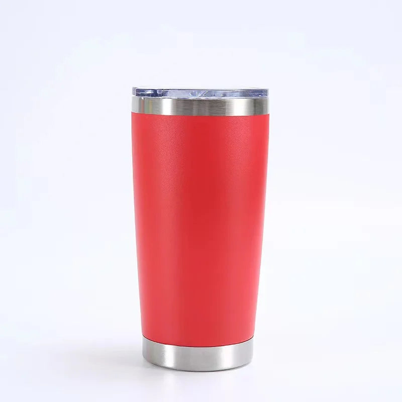 KTX-433107 Stainless Steel Double Wall Vacuum Insulated Travel Cup with Lid - Ideal for Home, Office and Car Use