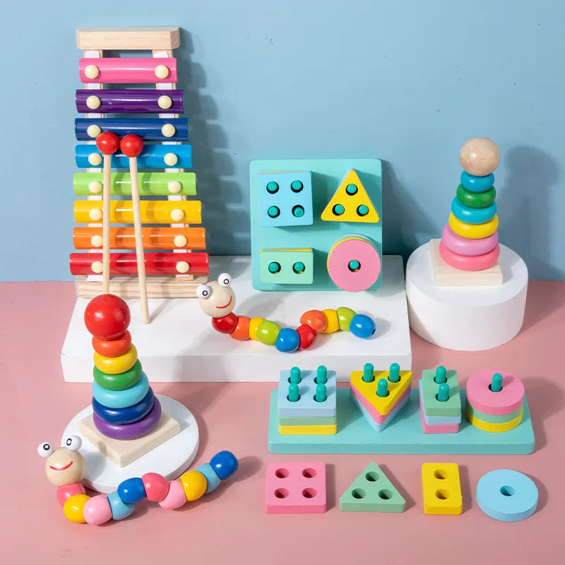 KTX-116499 Montessori Wooden Educational Toys for Kids - Early Learning Developmental Playset