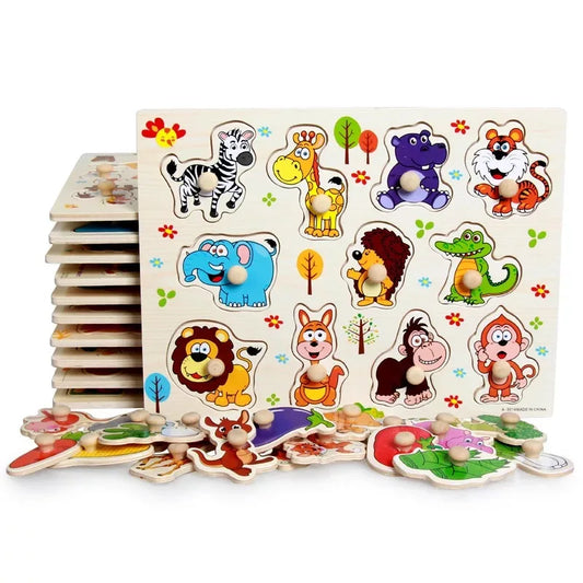 KTX-071379 Colorful Educational Wooden Jigsaw 3D Puzzle for Children, 30x23 cm, Suitable for Ages 3+