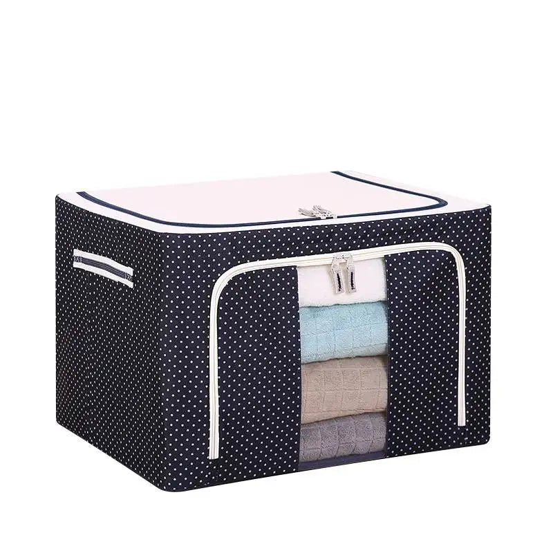KTX-679763 Waterproof Oxford Steel Storage Box for Seasonal Clothing and Toy Storage