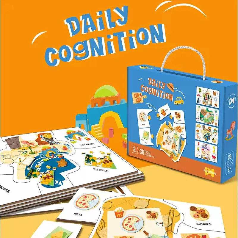 KTX-741779 3D Jigsaw Puzzle Music Box DIY Educational Toy for Children, Cognitive Development