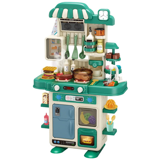 KTX-345107 48-Piece Realistic Kitchen Play Set with Lights and Sounds for Kids Ages 5 and Up