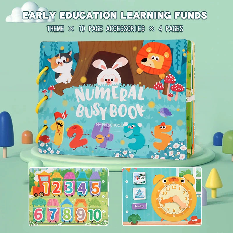 KTX-591059 Sensory Busy Book - Montessori Educational Toy for Early Learning in Toddlers and Preschoolers