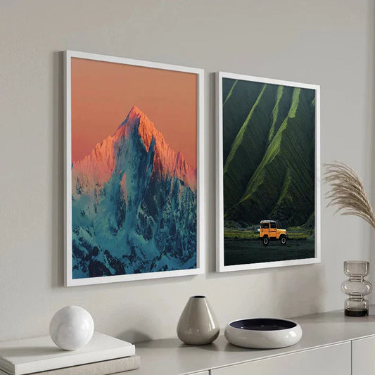 KTX-980563 Wooden Photo Frame Set for Living Room & Bedroom - A1 A2 A3 A4 Sizes