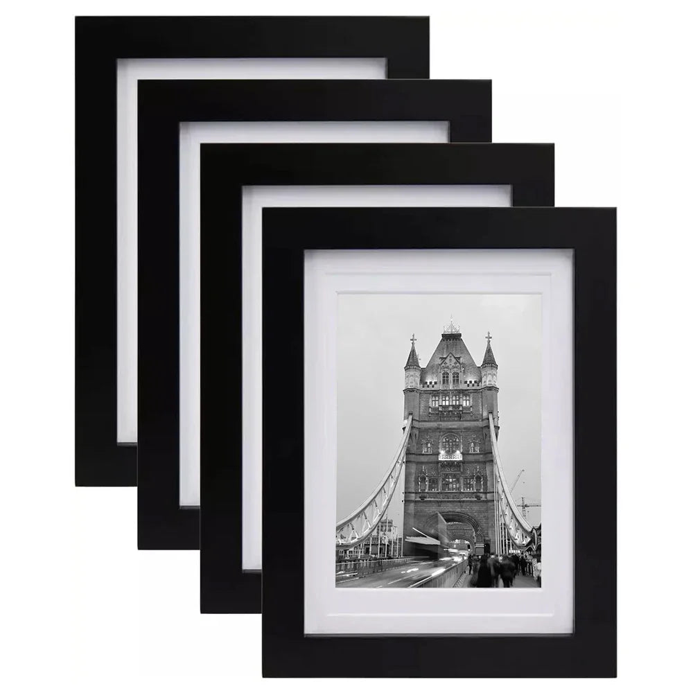 KTX-833683 Black and White Poster Picture Frames in Various Sizes: 4x6, 5x7, 6x8, 8x10, A1, A2, A3, A4, A5, 11x14, 12x16, 12x18, 16x20, 18x24, 24x36