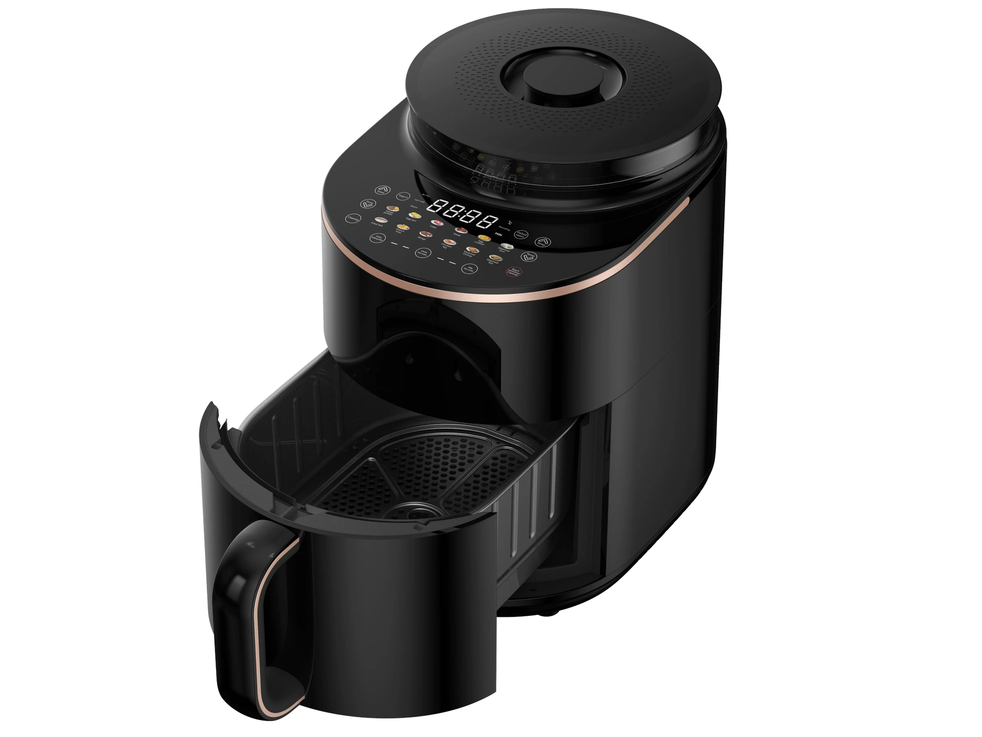 KTX-482835 Large Capacity 4.5L Steam Air Fryer with Visible Cooking Pot for Multifunctional Home and Commercial Use