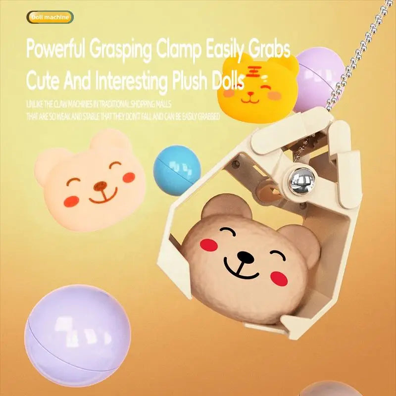KTX-933779 Mini Doll Catching Machine for Kids - Coin-Operated Toy for Home Use