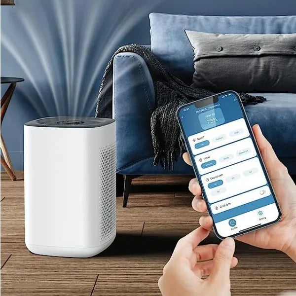 KTX-913043 Smart WiFi Air Purifier for Large Rooms - Ideal for Allergies, Pets, and Smoke Elimination
