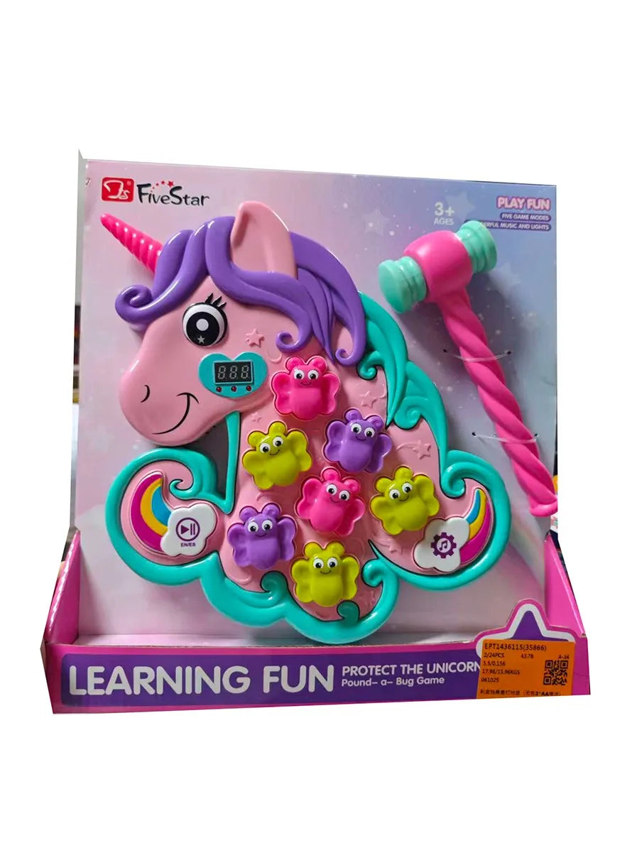 KTX-820819 Interactive Unicorn Hammer Mole Game for Kids Ages 5-13 - Educational Fun and Engagement