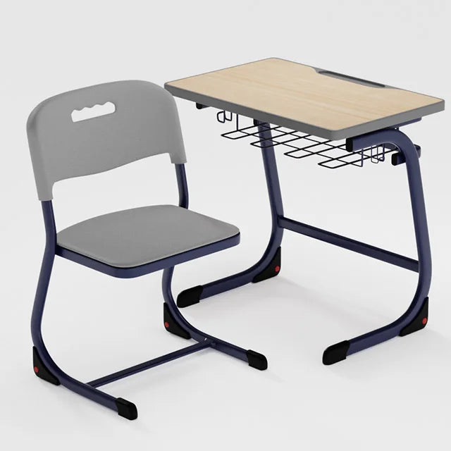 KTX-418003 Modern Steel Student Desk and Chair Set for Classroom and Home Office Use