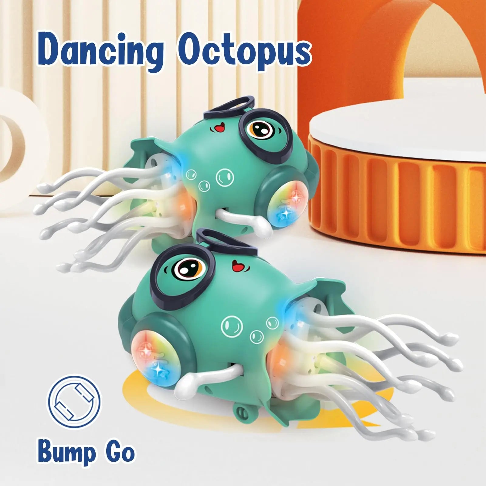 KTX-018579 Dancing Octopus Toy with Auto-Sensing and Obstacle Avoidance for Kids aged 5-7