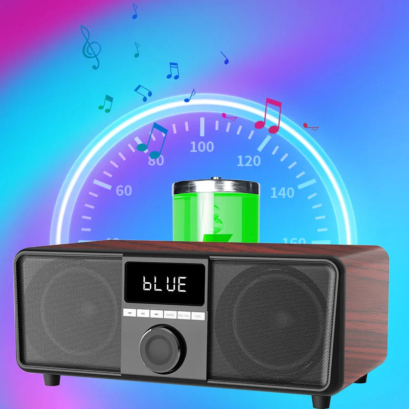KTX-908243 Portable Dual 4 Inch Bluetooth Subwoofer Speaker with Microphone and Hi-Fi Sound for Home Theatre