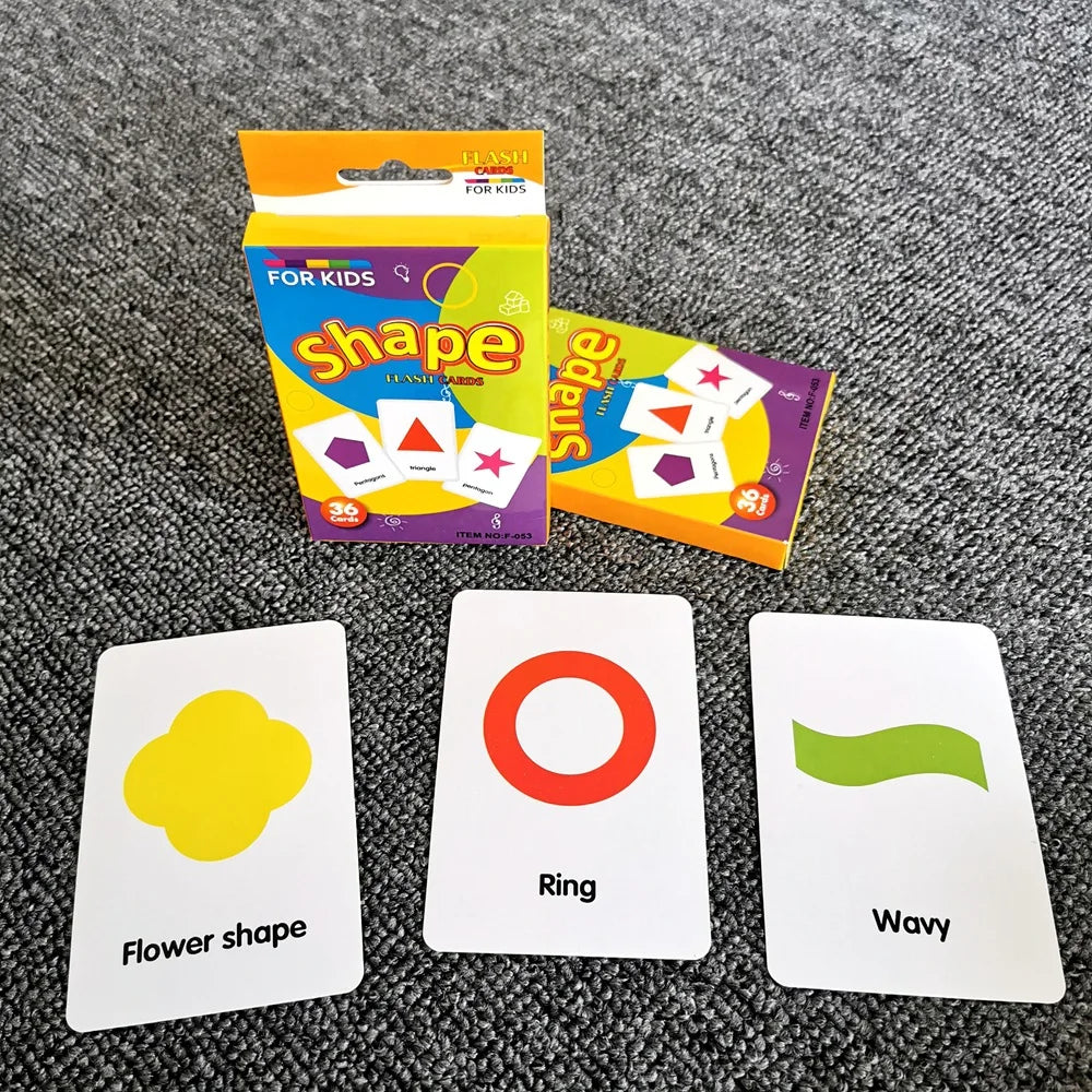KTX-542483 Early Education Colour Flash Cards for Infant Cognitive Development and English Vocabulary Skills