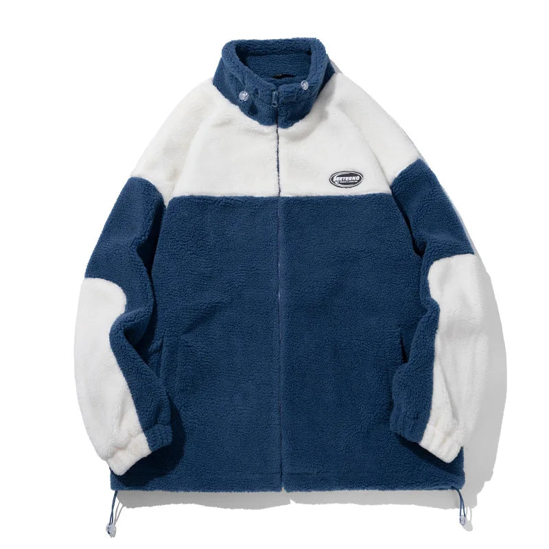 KTX-538131 Men's Lamb Fleece and Thick Cotton Stand Collar Puffer Jacket Winter Clothing for Men Finished Product Clothing