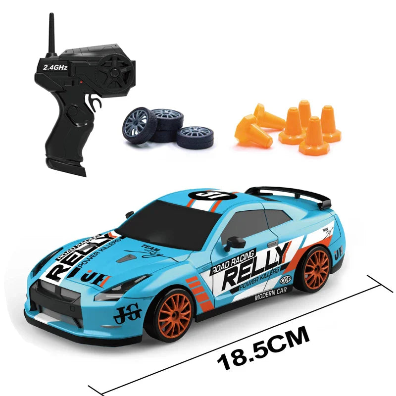 KTX-730195 1/24 Scale RC Electric Drift Racing Car, 4WD Remote Control Simulation Toy for Kids and Adults