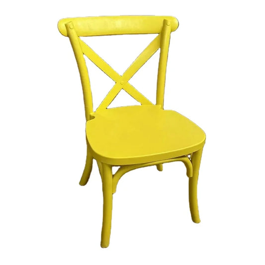 KTX-808659 Children's Portable Plastic Cross Back Dining Chair - Ideal for Parties and Events