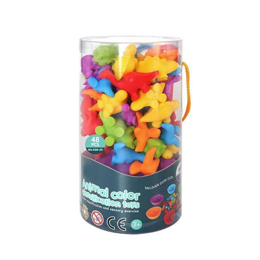 KTX-737939 Montessori Dinosaur Counting Toy for Sensory Learning and Autism Support
