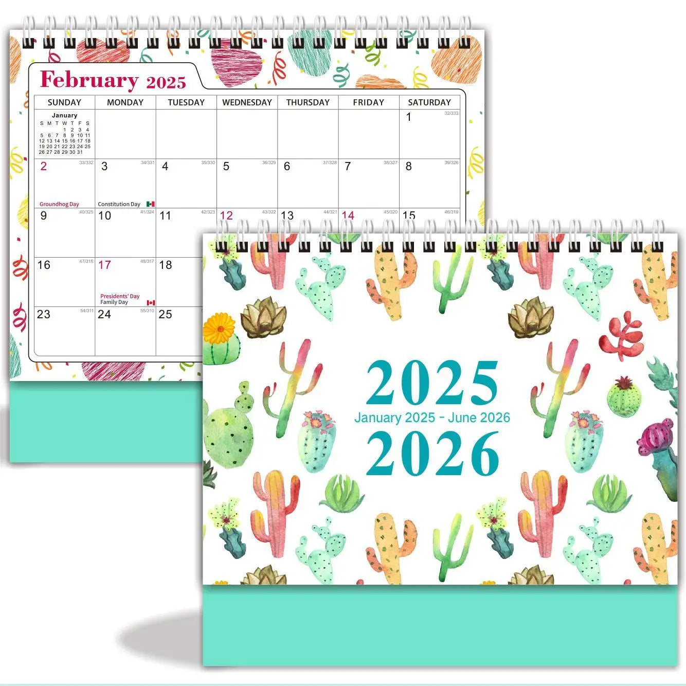 KTX-262227 2025 Custom Solid Daily Desk Calendar - Portable DIY Planner for Organising Notes and Schedules