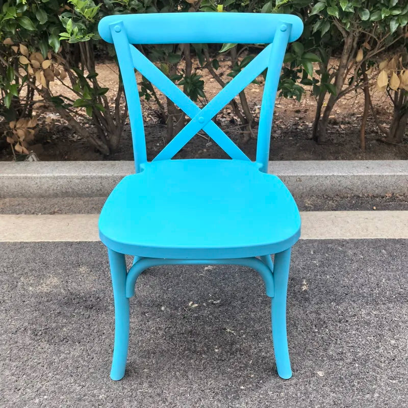 KTX-808659 Children's Portable Plastic Cross Back Dining Chair - Ideal for Parties and Events