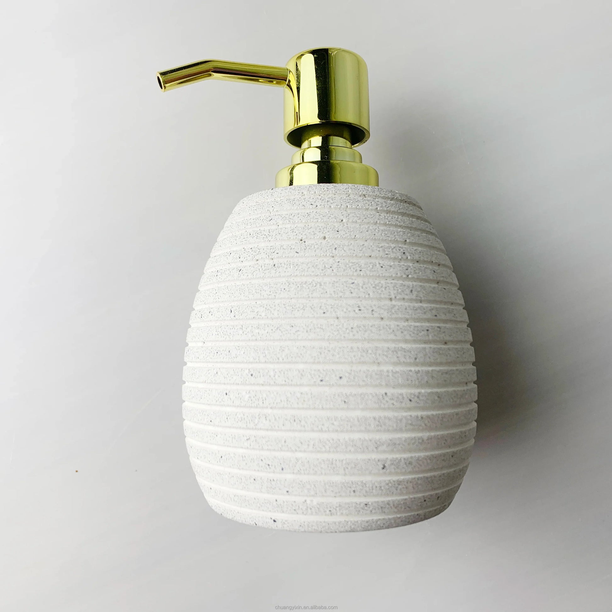 KTX-661331 Modern Cement Lotion Bottle and Storage Jar with Lid for Bathroom Accessories