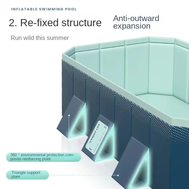 KTX-438163 Large Portable Adult Inflatable PVC Outdoor Swimming Pool for Recreation