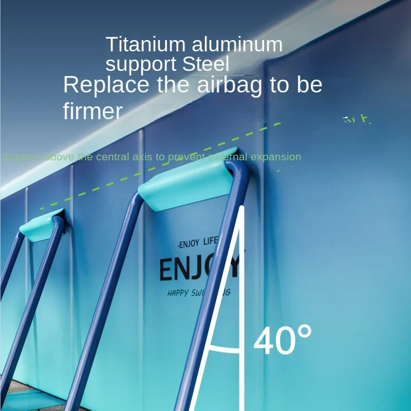 KTX-126291 Outdoor Folding Inflatable Swimming Pool for Kids and Adults - Durable PVC and PC Material