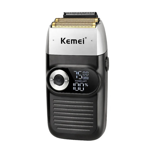KTX-914323 Rechargeable Cordless Double-Blade Razor Shaver and Beard Trimmer for Men with LCD Display