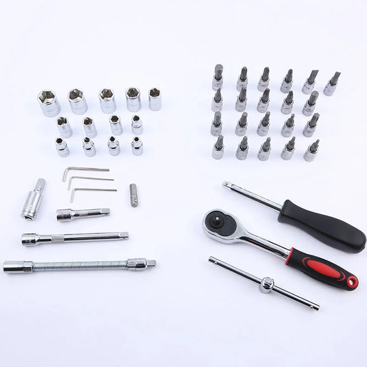 KTX-264275 46-in-1 Mechanic Socket Wrench Tool Set for Car, Motorcycle, and Bicycle Repair