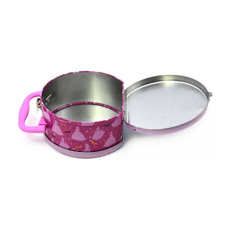 KTX-154707 Custom Portable Full-Color Tin Box with Handle for Children's Toys, Candy, Chocolate, and Food Storage