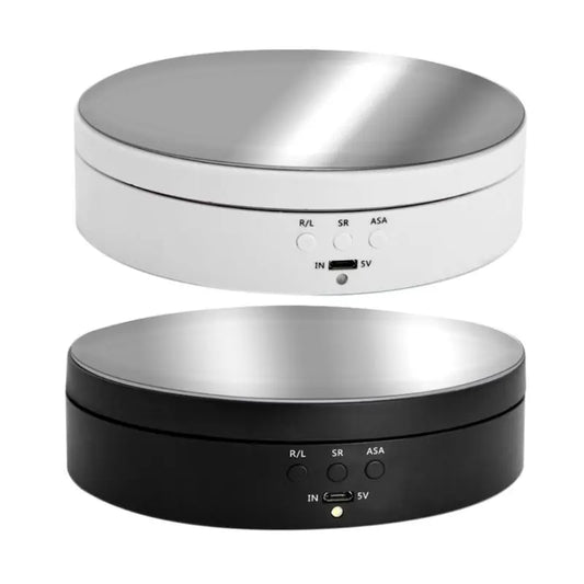KTX-644947 Electric Rotating Display Stand with 3 Speeds for Jewelry and Photography, USB Rechargeable