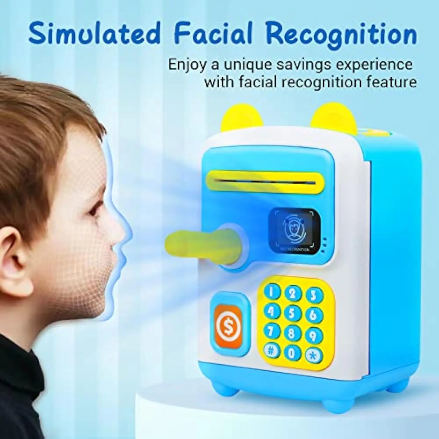 KTX-752979 Electronic Piggy Bank with Face Recognition and ATM Password Feature for Kids