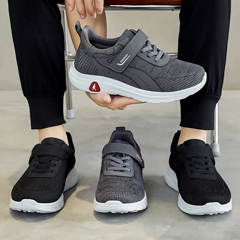 KTX-738195 B-22007 Men's Casual Comfortable Flats Men's Sneakers Lace-Up Mesh Shoes Lightweight Breathable