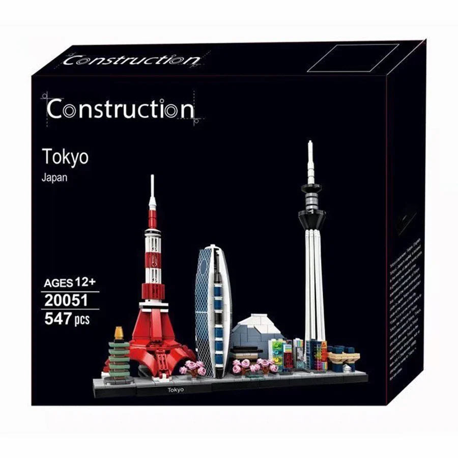 KTX-489299 Creative Miniature Skyline Building Block Set for Kids and Adults - City Decor Model