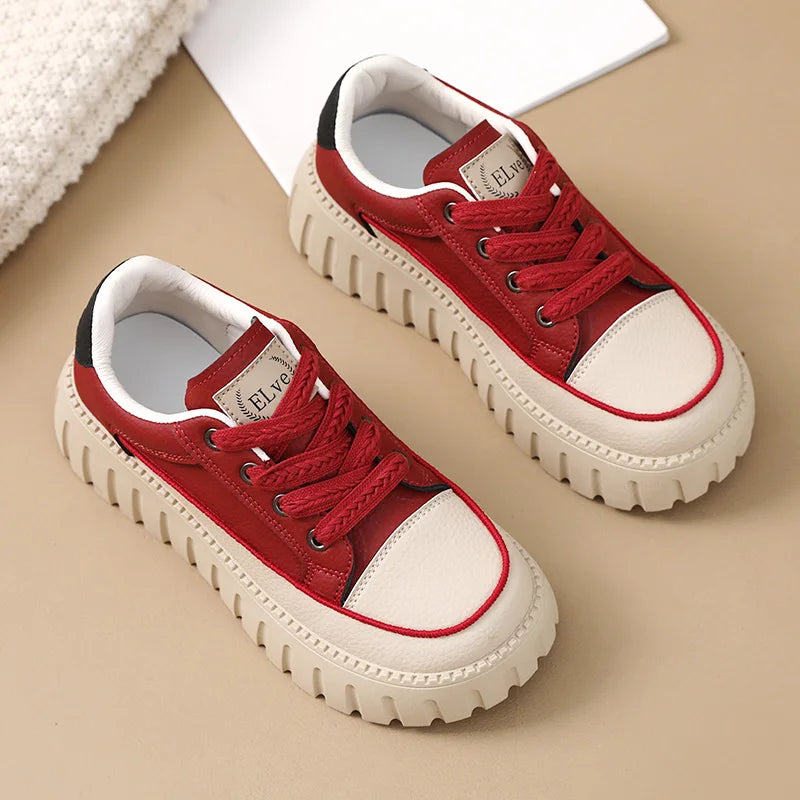 KTX-605971 XQ5858 New Women's Loafers Solid Color Sports Casual Shoes for Summer Breathable Increase Thick Sole Versatile Board Shoes for