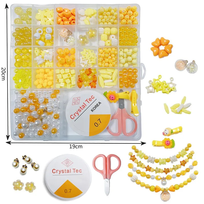 KTX-754131 DIY Jewelry Making Kit with Mixed Clay and Letter Beads for Creative Projects