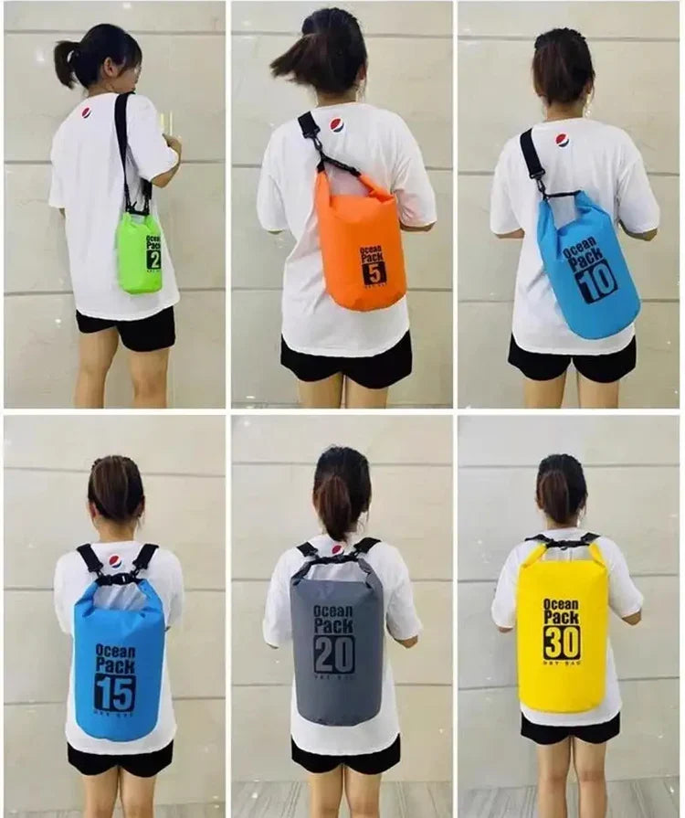 KTX-011027 Durable Waterproof Outdoor Sport Backpack Dry Bag - Available in Multiple Capacities (2L, 5L, 10L, 15L, 20L, 30L)
