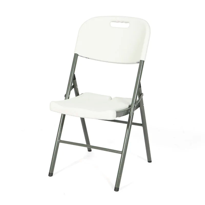 KTX-760083 Portable 8ft and 6ft White Rectangular Plastic Folding Table with Chairs for Outdoor Events