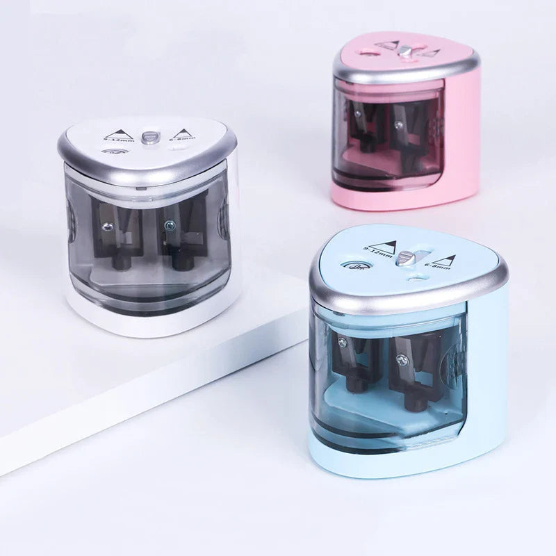 KTX-657747 Detachable Electric Pencil Sharpener for School and Office, Automatic or Manual with Battery, Compact Design