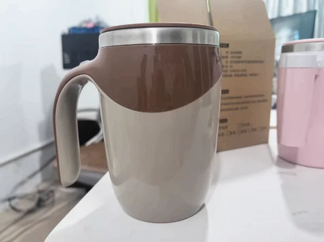 KTX-728019 Self-Stirring Electric Coffee Mug with Lid, Portable Automatic Mixing Coffee Cup
