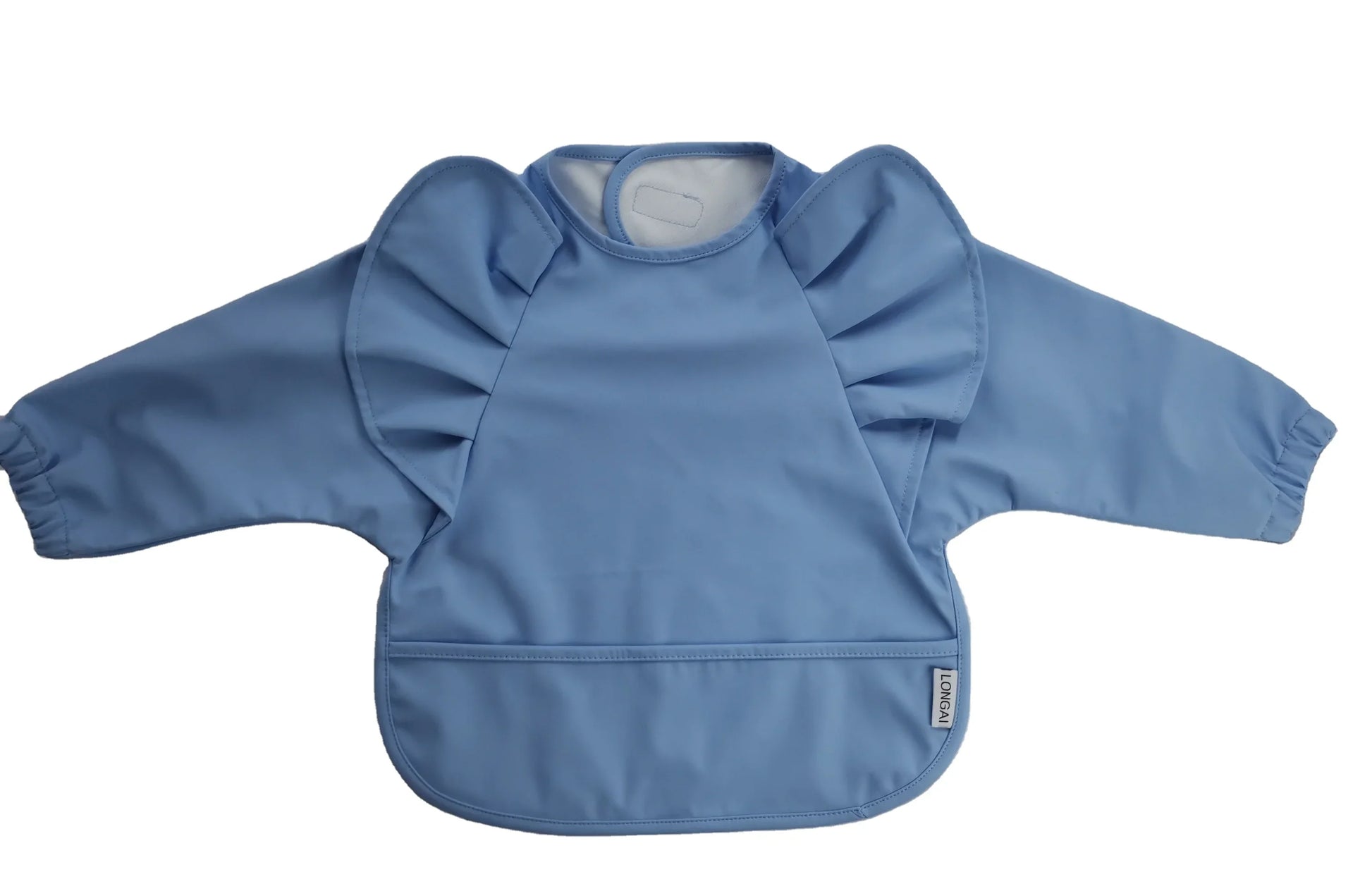 KTX-851155 BSCI Factory OEM Full Sleeved Recycled Waterproof PU Baby Bib