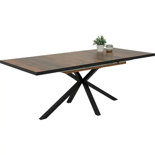 KTX-234643 Extendable Wooden Dining Table – Modern Design, 160-200 cm, Metal Base