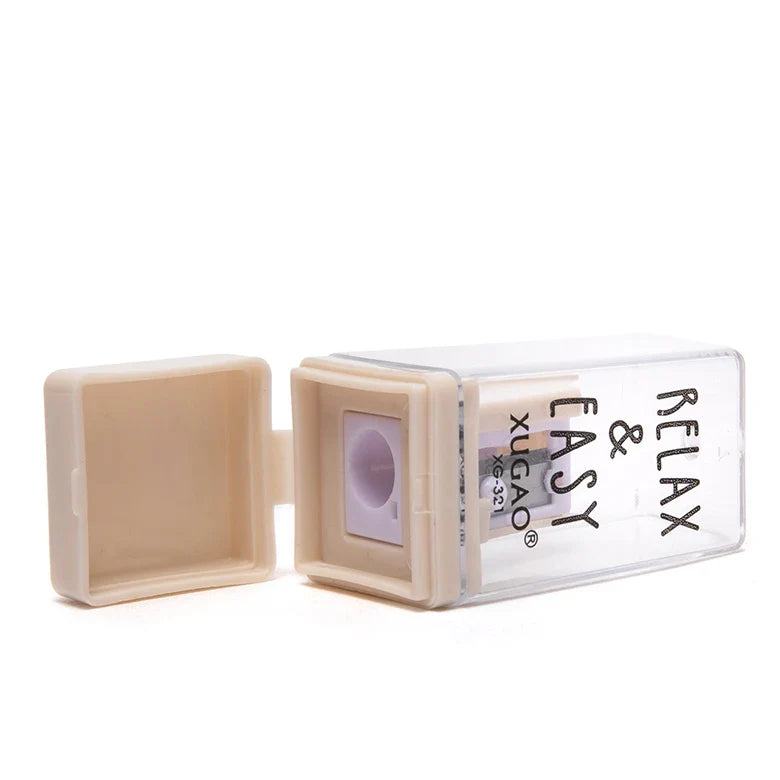 KTX-067923 Kid-Safe Plastic Pencil Sharpener for School Use - Single Hole Design